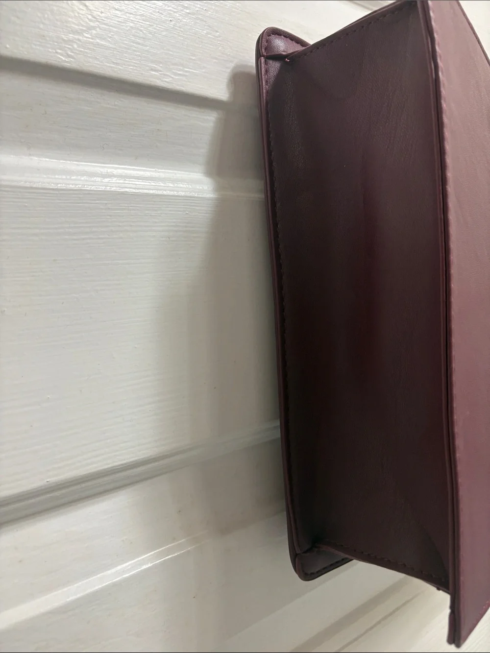 Quilted Burgundy Top-Handle Satchel with Gold Chain Accent